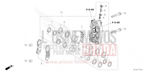 ETRIER DE FREIN AVANT DROIT GL1800BDR de 2024